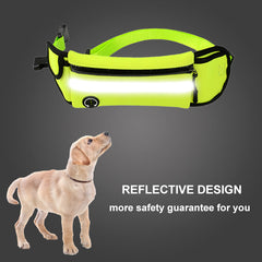 Hands-Free Reflective Pet Waist leash with Bag