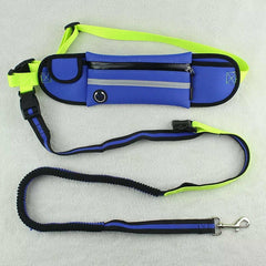 Hands-Free Reflective Pet Waist leash with Bag