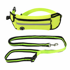 Hands-Free Reflective Pet Waist leash with Bag