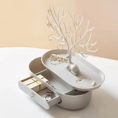 Antlers Jewelry Display Stand with Drawers for Organizing