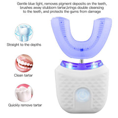 360 Ultrasonic Blue Light Whitening Electric Toothbrush