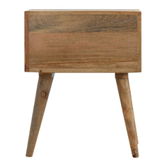 Solid Wood Bone Inlay Bedside with 2 Drawers