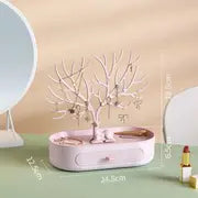 Antlers Jewelry Display Stand with Drawers for Organizing