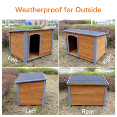 Wooden Dog House for Indoor & Outdoor Use