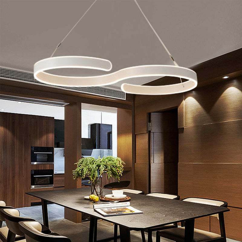 Contemporary Acrylic LED Swirl Shaped Light Fixture WAS £179 NOW £139