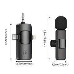 Professional Wireless Lavalier Microphone – Omnidirectional Clip-On