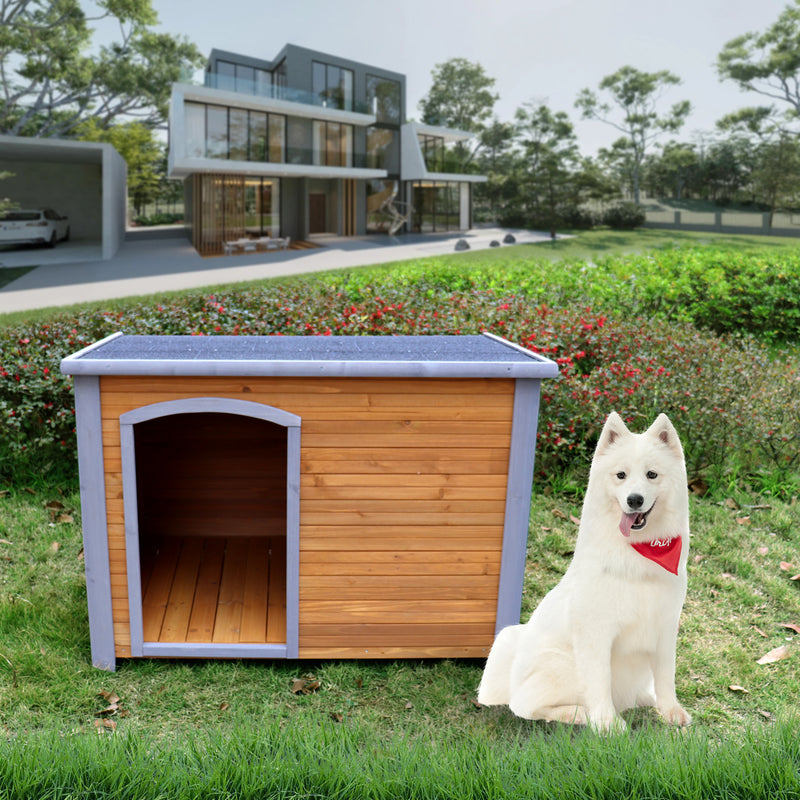 Wooden Dog House for Indoor & Outdoor Use