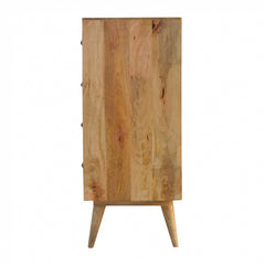Solid Wood Geometric Screen Printed Tallboy
